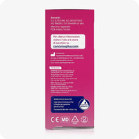 Conceive Plus Fertility Lubricant Combo Saver (IT) 8x4g fertility lubricant applicators packaging side view displaying Italian-language product and distributor information, patent details, CE and MD icons, and SASMAR quality assurance label.